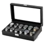 Ditur Horlogebox 12 horloges Zwart Geu00efmiteerd carbon DIT0000238