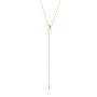 Jane Kønig Half Moon NO. 2 Tie Necklace Halsketting Verguld Roestvrij Staal HMTN-AW26-SS-G
