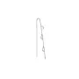 Jane Kønig Small Half Moon NO. 2 Chain earring Enkele Oorbel Roestvrij staal SHMC-AW26-SS-S