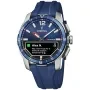 Festina Connected D F23000/1 horloge met een Blauw wijzerplaat en een horlogekast met een diameter van 44 mm en een Rubberen band in het Blauw