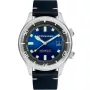 Spinnaker Bradner Atlantic SP-5062-03 horloge met een Blauw wijzerplaat en een horlogekast met een diameter van 42 mm en een Leren band in het Blauw