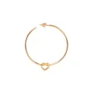 Jane Kønig Big Tied Heart Hoop Enkele Oorbel Verguld Zilver BTHH-AW25-G