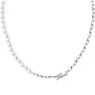 Karl Lagerfeld Pearl Halsketting Roestvrij staal KLAYR03