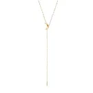 Jane Kønig Half Moon NO. 2 Tie Necklace Halsketting Verguld Roestvrij Staal HMTN-AW26-SS-G